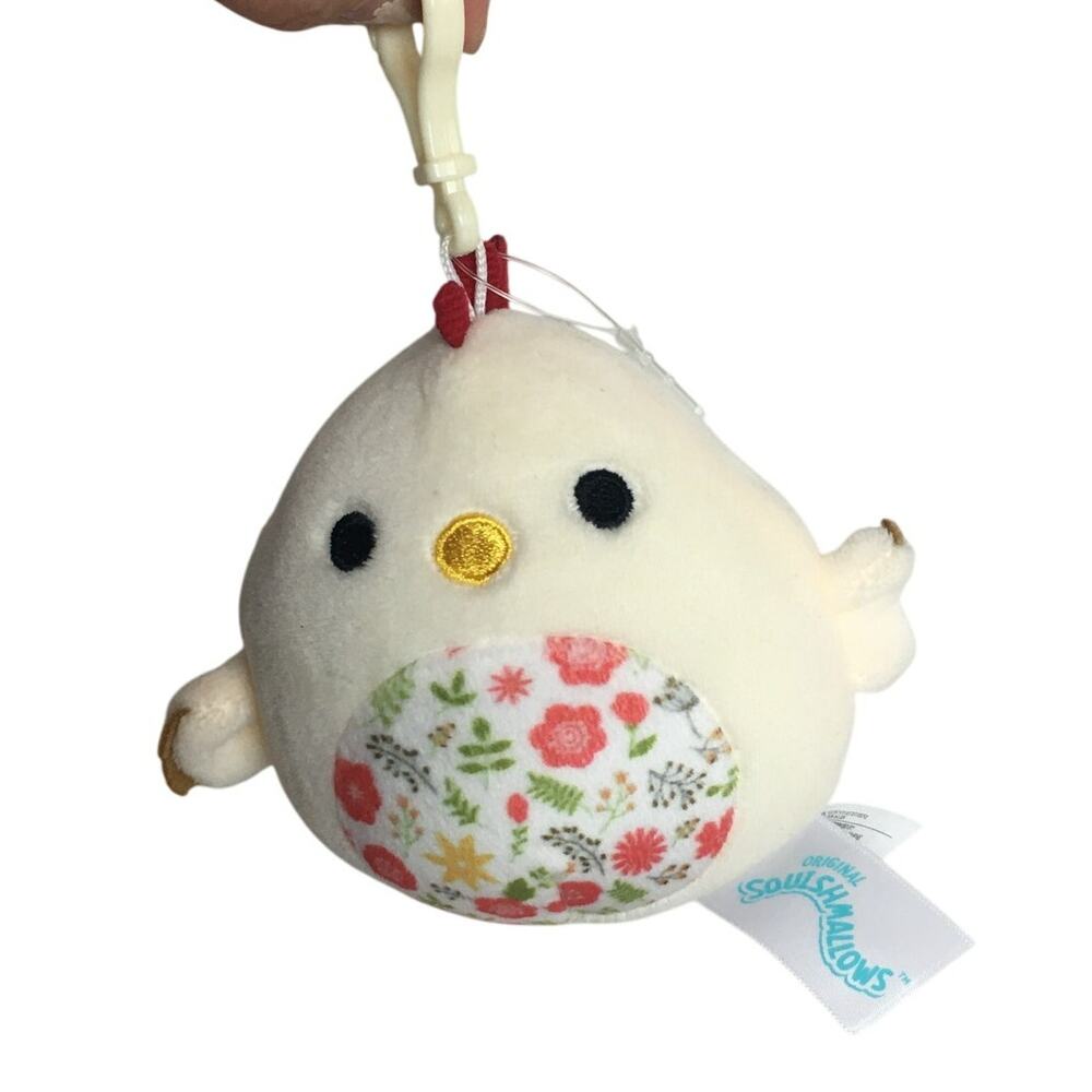 3.5-inch Charity the Chicken Squishmallow clip-on plush